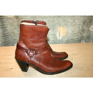 Frye Brown Leather Romy Short Boots 7.5 B